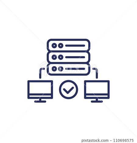 Proxy server line icon on white 110698575