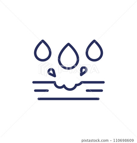 corrosive material and acid line icon on white corrosive material and acid line icon on white 110698609