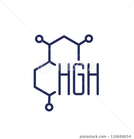 HGH line icon, human growth hormone HGH line icon, human growth hormone 110698654