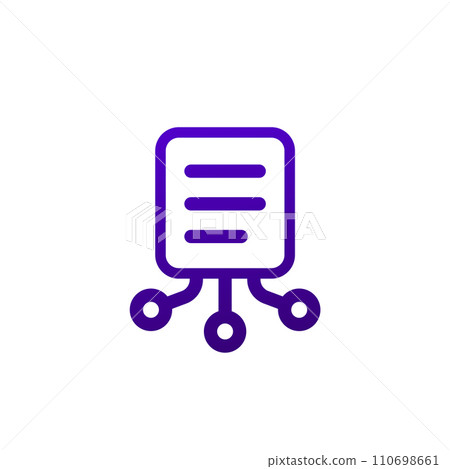compiling data icon, vector pictogram 110698661