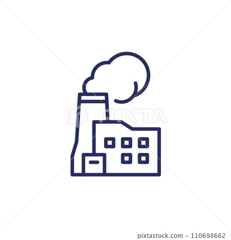 factory line icon on white 110698662