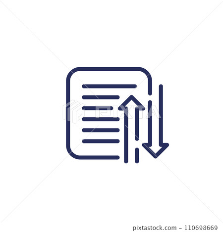 case priority line icon, vector 110698669
