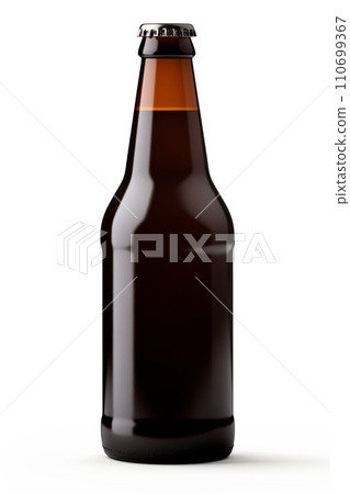 Beer bottle on a white background. Bottle with drink like Ipa, Pale Ale, Pilsner, Porter or Stout Beer bottle on a white background. Bottle with drink like Ipa, Pale Ale, Pilsner, Porter or Stout 110699367