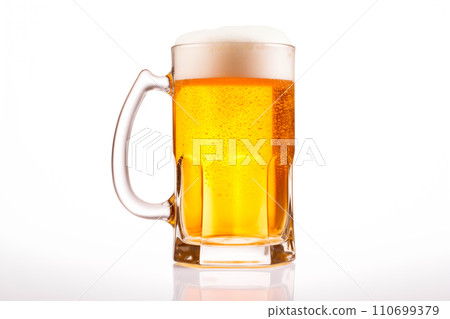 Beer in a mug on a white background. Mugs with drink like Ipa, Pale Ale, Pilsner, Porter or Stout 110699379