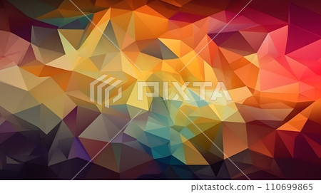 Colorful polygonal mosaic texture background 110699865