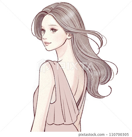 婦女和女孩插畫素材 110700305