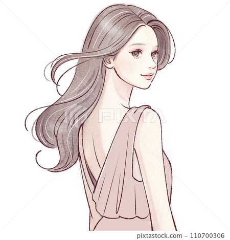 婦女和女孩插畫素材 110700306
