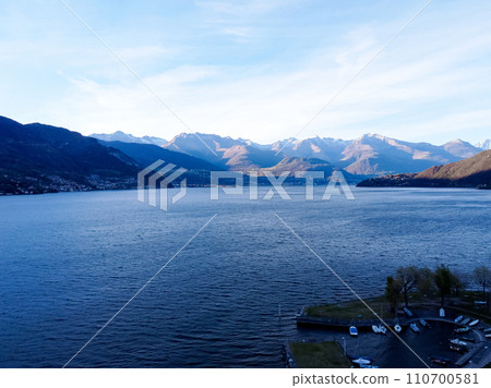 A beautiful view across the water with coastal landscape scenery changing along A beautiful view across the water with coastal landscape scenery changing along 110700581