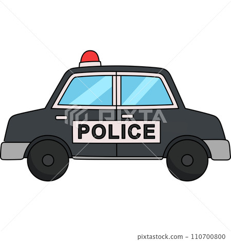 Police Car Cartoon Colored Clipart Illustration Police Car Cartoon Colored Clipart Illustration 110700800
