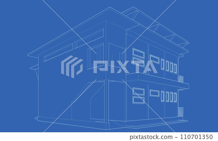 3D illustration of building project 3D illustration of building project 110701350