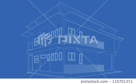 3D illustration of building project 3D illustration of building project 110701351