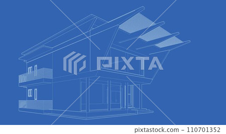 3D illustration of building project 3D illustration of building project 110701352
