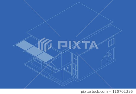 3D illustration of building project 110701356