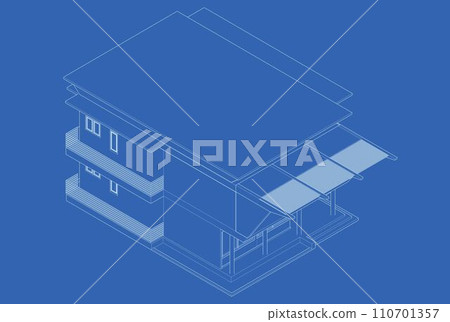 3D illustration of building project 3D illustration of building project 110701357