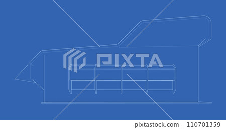 3D illustration of building project 3D illustration of building project 110701359
