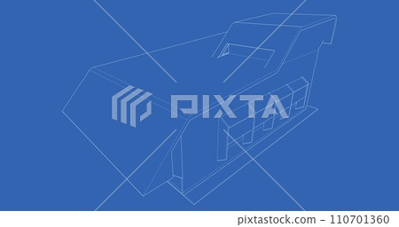 3D illustration of building project 3D illustration of building project 110701360