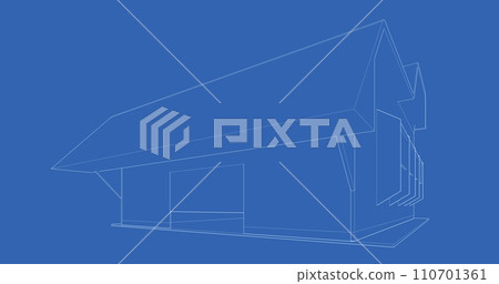 3D illustration of building project 3D illustration of building project 110701361