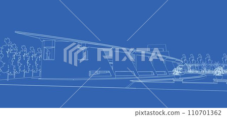 3D illustration of building project 3D illustration of building project 110701362