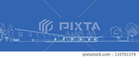 3D illustration of building project 3D illustration of building project 110701379