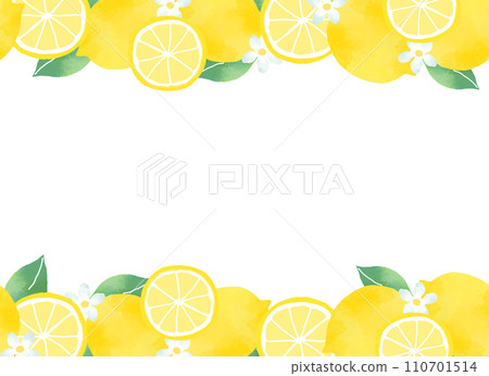 Refreshing lemon decorative frame Refreshing lemon decorative frame 110701514
