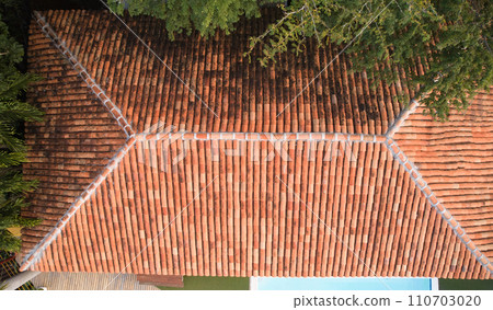 Red tiles home roof 110703020