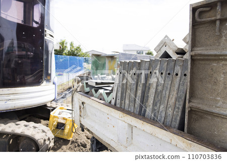 Image of foundation work for new construction 110703836