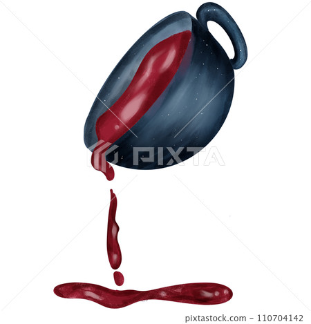 Deep blue Cup of red coffee Deep blue Cup of red coffee 110704142