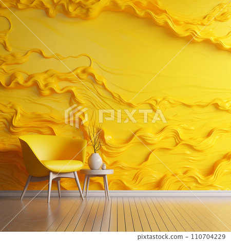 yellow wall room 110704229
