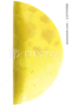 Waxing moon Realistic half moon illustration material Waxing moon Realistic half moon illustration material 110704886