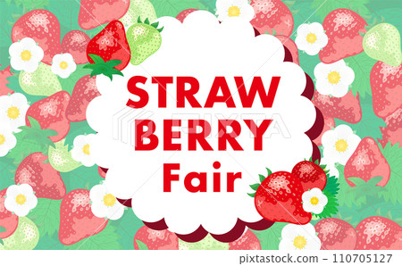 背景框架的彈簧材料,具有描繪草莓(草莓)和草莓花的複製空間 背景框架的彈簧材料,具有描繪草莓(草莓)和草莓花的複製空間 110705127