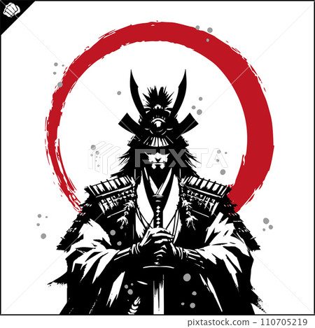 Samurai. Japan warrior whith katana sward. Samurai. Japan warrior whith katana sward. 110705219