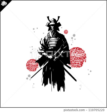 Samurai. Japan warrior whith katana sward. Samurai. Japan warrior whith katana sward. 110705220
