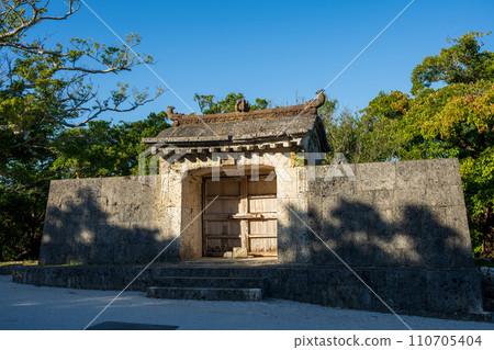 Beautiful scenery of Shuri Castle under restoration in Naha City, Okinawa Prefecture, Japan Beautiful scenery of Shuri Castle under restoration in Naha City, Okinawa Prefecture, Japan 110705404