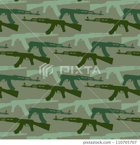 AK. Kalashnikov Russian Soviet rifle gun steamless texture. Vector. Eps. AK. Kalashnikov Russian Soviet rifle gun steamless texture. Vector. Eps. 110705707