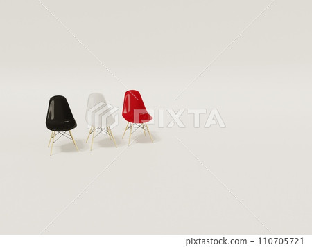 [3DCG] 水平背景伊姆斯貝殼餐椅 110705721