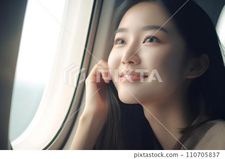 女子從飛機內部拆下窗戶 AI 生成 女子從飛機內部拆下窗戶 AI 生成 110705837