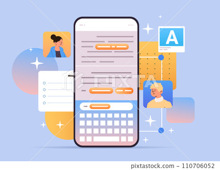 students using online services of correcting text and checking spellings on smartphone screen grammar check application students using online services of correcting text and checking spellings on smartphone screen grammar check application 110706052