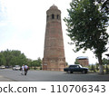 Minaret on the outskirts of Osh, Kyrgyzstan 110706343