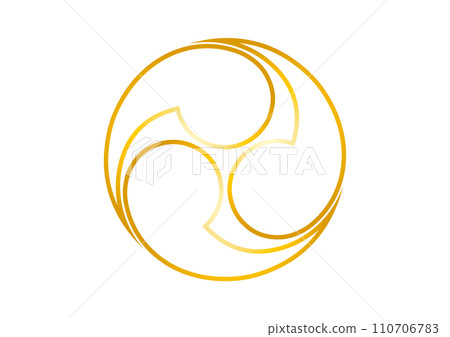 Kage left three tomoe gold 110706783