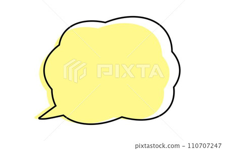 Simple hand-drawn speech bubble 110707247