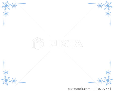 Snowflake/Winter/Antique/Corner/Angle/Frame/Blue/Illustration/Material Snowflake/Winter/Antique/Corner/Angle/Frame/Blue/Illustration/Material 110707361