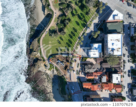 Aerial view of the La Jolla coastline, California, USA Aerial view of the La Jolla coastline, California, USA 110707629