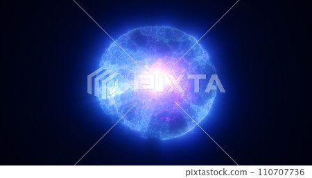 Abstract blue energy glowing digital sphere made from moving electric plasma liquid on black background Abstract blue energy glowing digital sphere made from moving electric plasma liquid on black background 110707736
