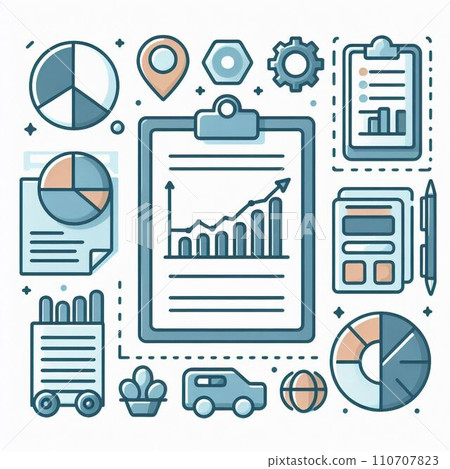 圖表素材插圖 圖表素材插圖 110707823