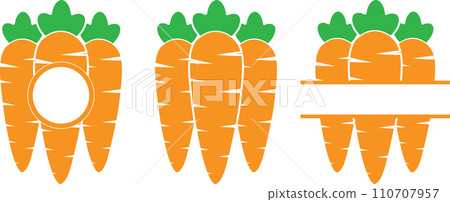 Easter Carrot Orange, Carrot Monogram Spring, Easter, Tulips Flower, Happy Easter Vector Illustration File Easter Carrot Orange, Carrot Monogram Spring, Easter, Tulips Flower, Happy Easter Vector Illustration File 110707957