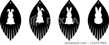 Easter Bunny Fringe Earring Spring, Easter, Tulips Flower, Happy Easter Vector Illustration File Easter Bunny Fringe Earring Spring, Easter, Tulips Flower, Happy Easter Vector Illustration File 110707960