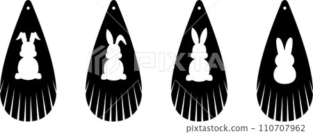 Easter Bunny Fringe Earrings, Spring, Easter, Tulips Flower, Happy Easter Vector Illustration File Easter Bunny Fringe Earrings, Spring, Easter, Tulips Flower, Happy Easter Vector Illustration File 110707962