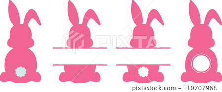 Easter Bunny, Easter, Tulips Flower, Happy Easter Vector Illustration File Easter Bunny, Easter, Tulips Flower, Happy Easter Vector Illustration File 110707968