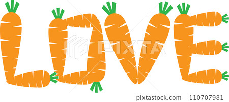 Carrot Love, Spring, Easter, Tulips Flower, Happy Easter Vector Illustration File Carrot Love, Spring, Easter, Tulips Flower, Happy Easter Vector Illustration File 110707981