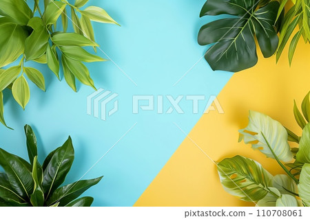 Stylish leaf frame AI generated image AI image Stylish leaf frame AI generated image AI image 110708061